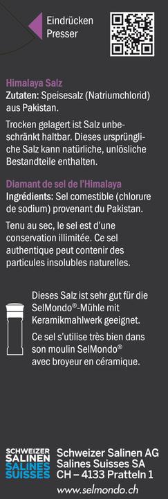 Valori nutrizionali e ingredienti SelMondo Sale dell'Himalaya codice n. 15101 (440 g)