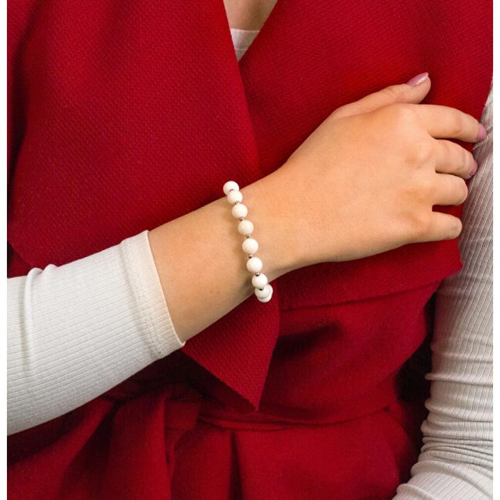 Immagine prodotto Beneto Bracciale di perle di giada bianca MINK31 / 17 (L) (Giada)