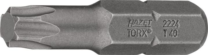 Produktbild HAZET Bit 2224-T40 ∙ Sechskant8 (5/16 Zoll) ∙ Innen TORX Profil ∙ T40 (Innensechsrund TX)