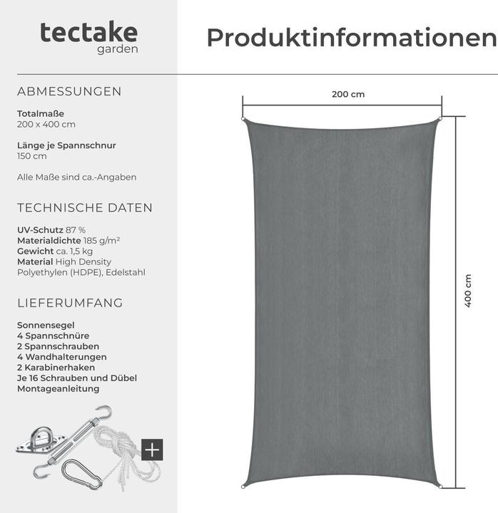 Produktbild tectake Sunny (200 x 400 cm)