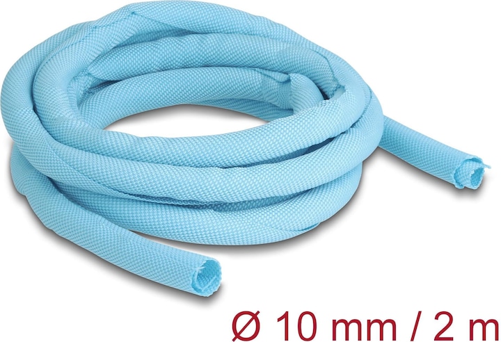 Produktbild Delock Kabelschlauch selbstschliessend 2 m x 10 mm Blau (Kabelschlauch, 200 cm)