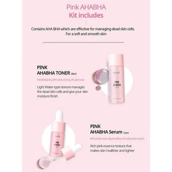 Produktbild Nacific Rosa AHA BHA Kit Reisegrösse Hautpflegeset