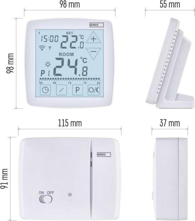 Immagine prodotto Emos GoSmart Raumthermostat P56S11 mit WiFi, programmierbar, kabellos