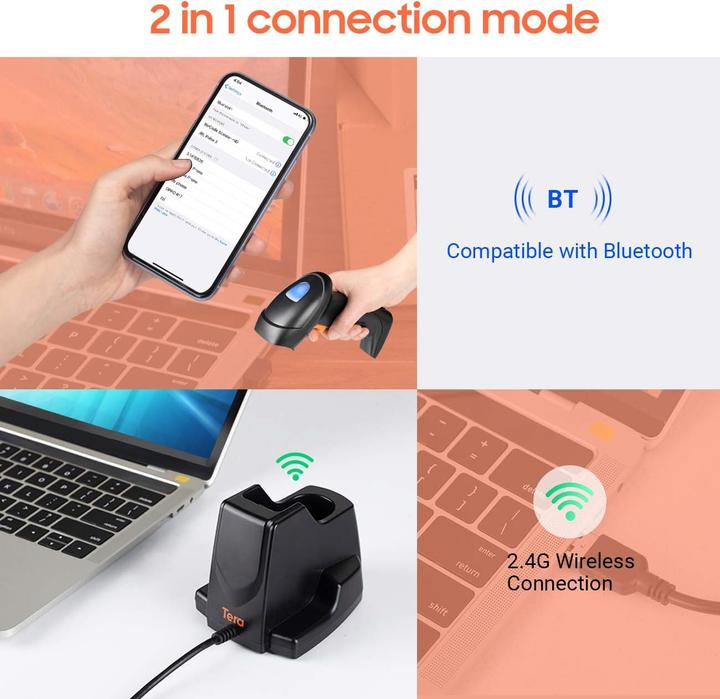 Produktbild Tera Pro Extreme Barcodescanner HW0007 (1D-Barcodes, 2D-Barcodes, QR-Code)