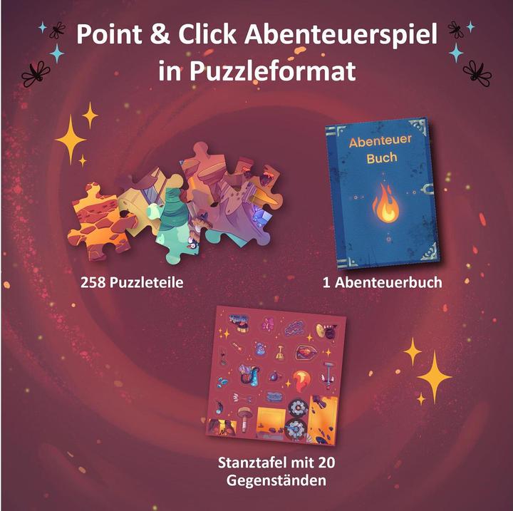 Actual product image Kosmos Adventure Puzzle: In den Tiefen des Vulkans (258 pieces)