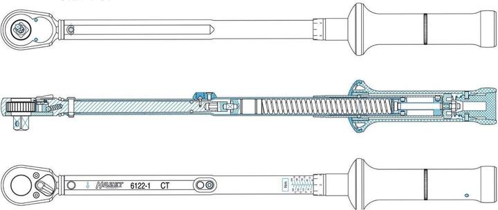 Immagine prodotto HAZET Chiave dinamometrica 6145-1CT ∙ Nm min-max: 300 - 800 Nm ∙ Tolleranza: 2% ∙ Attacco quadro, m… (3/4", 300 Nm, 800 Nm)