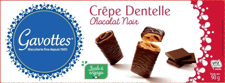 Image du produit Gavottes Crêpe Dentelle chocolat Noir (18 pcs, 90 g)