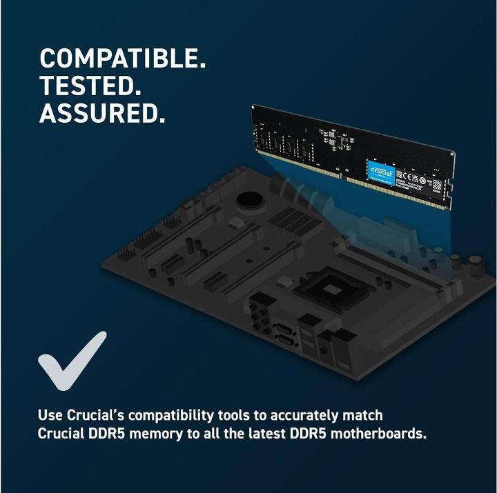 Produktbild Crucial CT32G56C46U5 (1 x 32GB, 5600 MHz, DDR5-RAM, U-DIMM)