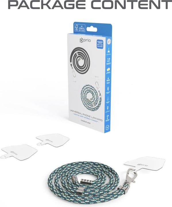 Produktbild prio Universelles Handy-Umhängeband 0.7m Tarnfarbe