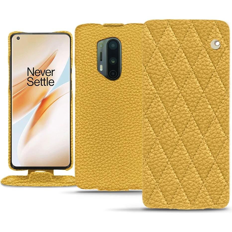 Noreve Lederschutzhülle vertikal (OnePlus 8 Pro), Smartphone Hülle, Orange