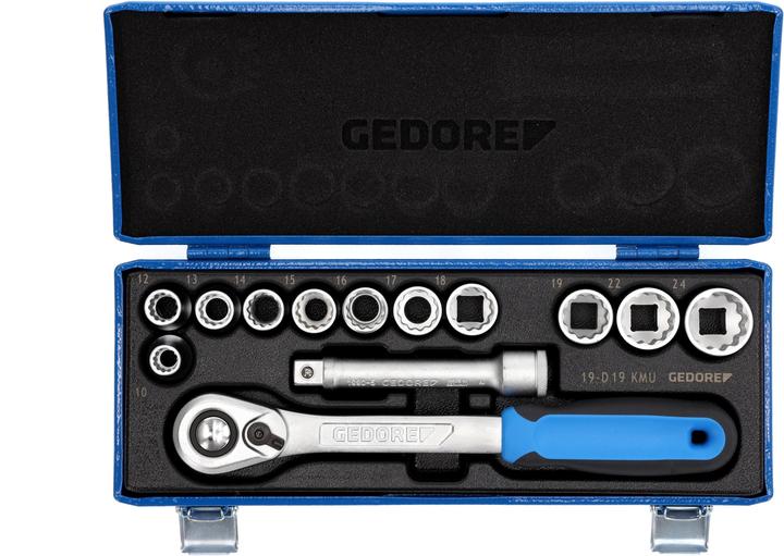 Produktbild Gedore D 19 KMU-20 Steckschlüssel-Satz 1/2", 13-teilig, UD-Profil, 10-24 mm (19 mm, 12 mm, 24 mm, 14 mm, 22 mm, 16 mm, 10 mm, 18 mm, 17 mm, 15 mm, 13 mm)