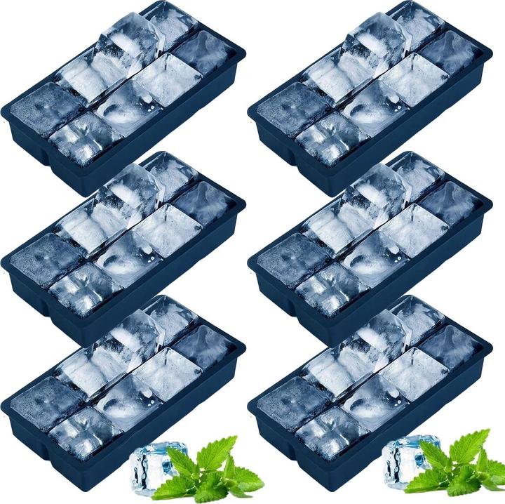 Produktbild Casativo 6er-Set XXL Silikon Eiswürfelform