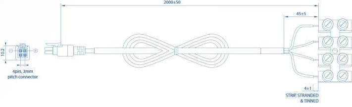 Nutritional values and ingredients Teltonika PR2FK20M:4-Pin Power Cord