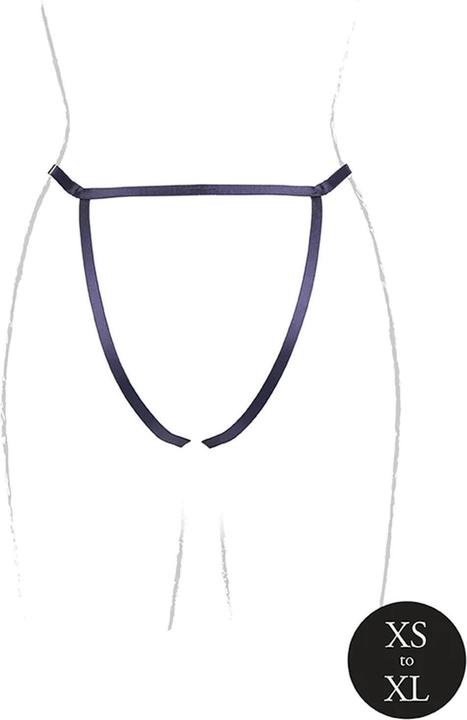 Produktbild Le Désir Aimé - Brief with Open Crotch and Buttock, Adjustable Slider and Golden Details - One Size (One Size)