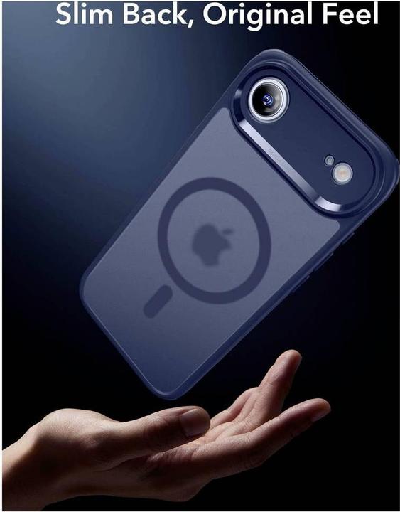 Actual product image ESR Classic Hybrid Magnetic Case (Camera Control), for iPhone 17 Air, Frosted Blue (Apple iPhone 17, Apple iPhone Air)