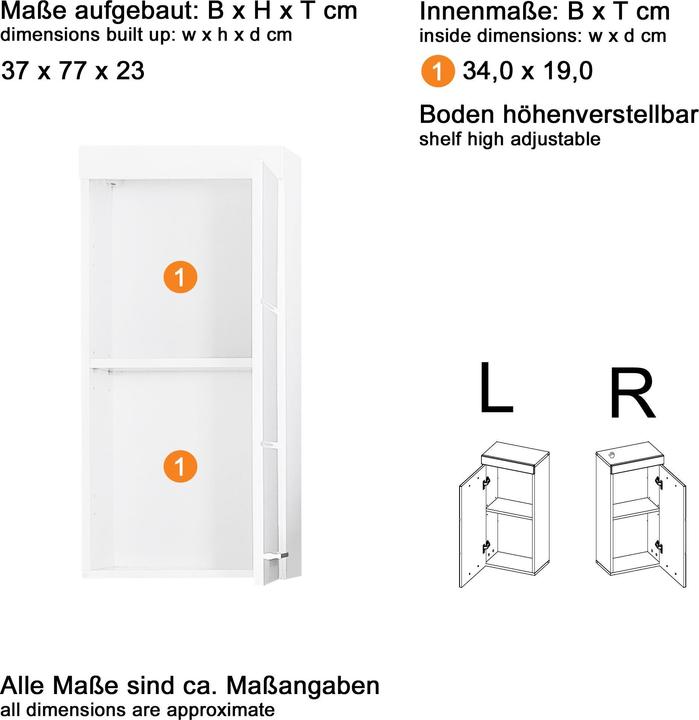 Actual product image Trendteam Amanda (37 x 23 x 77 cm)