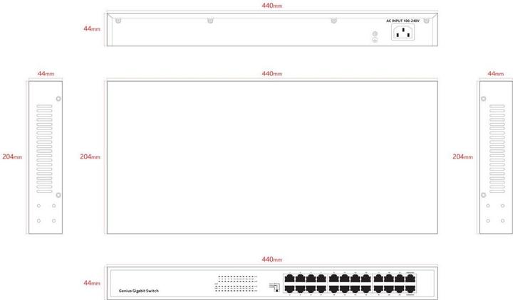 Produktbild Lanview Unmanaged 24-Port Full (24 Ports)