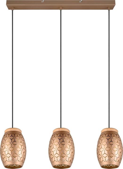 Actual product image Reality Bidar pendant light E27 3-way ⌀15cm Coffee Height-adjustable (E27)