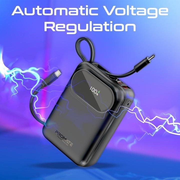 Actual product image ProMate PowerPod-20 Black 20000mAh Powerbank (20000 mAh, 57.50 W, 72 Wh)
