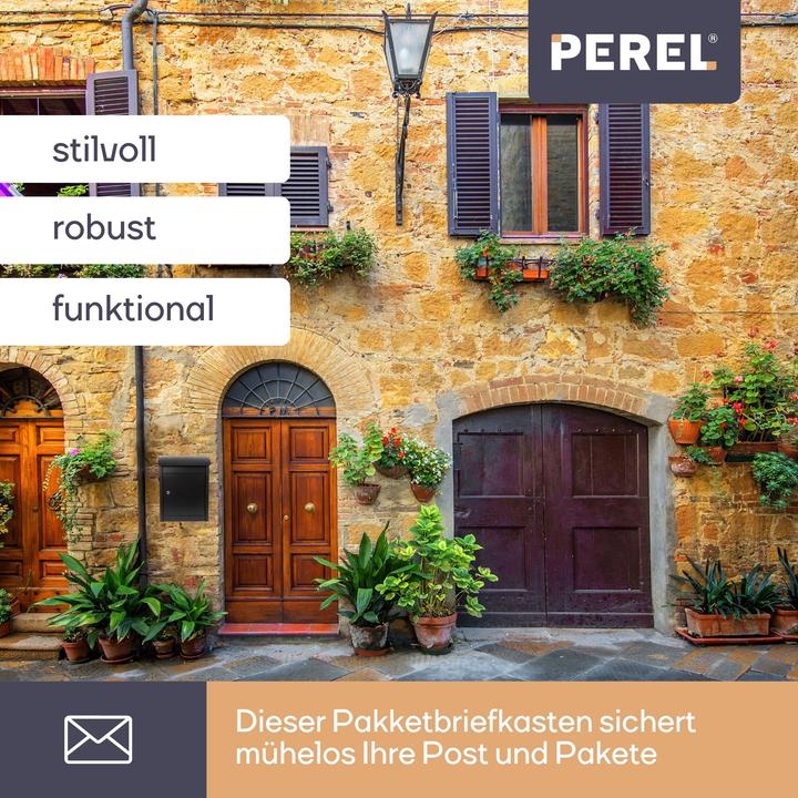 Image du produit Perel Boîte aux lettres pour colis - Helsinki - Malmö - 42 x 26 x 50,5 cm