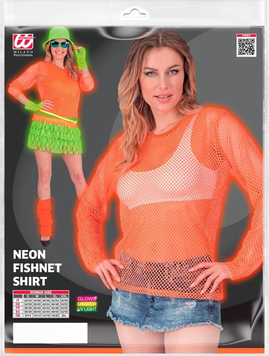 Immagine prodotto Widmann Camicia a rete arancione neon a maniche lunghe (M, S)