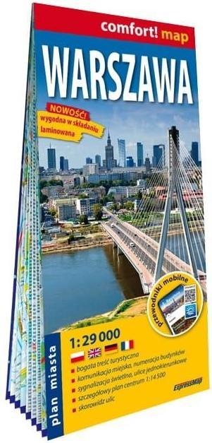 Produktbild Comfort! Karte Warschau Stadtplan 1:29.000