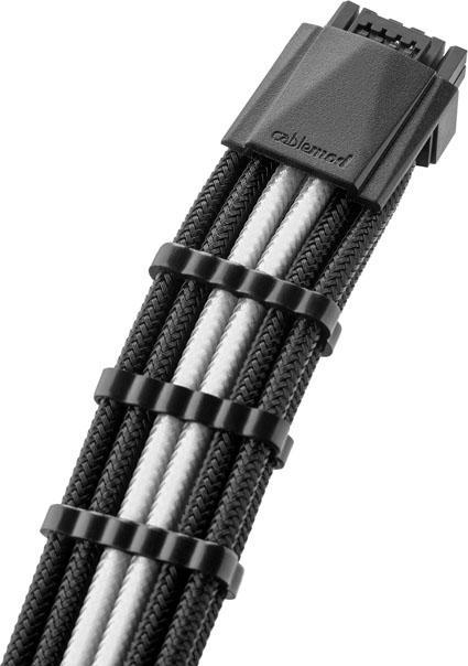 Actual product image CableMod PRO ModMesh 12VHPWR Cable Extension Kit - black/white