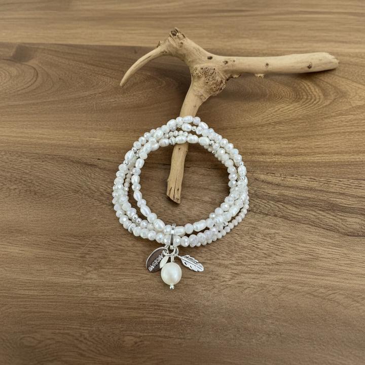 Immagine prodotto Andreani Armbänder aus Süsswasserperlen mit Blattanhänger