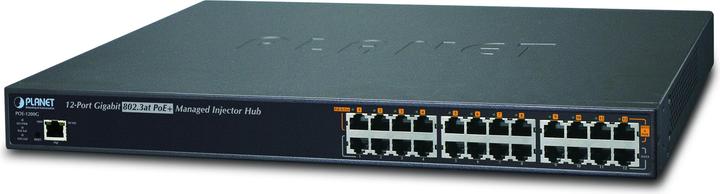Planet POE-1200G Power Over Ethernet Injector Hub (802.3af (PoE), 802.3at (PoE+), 220 W)