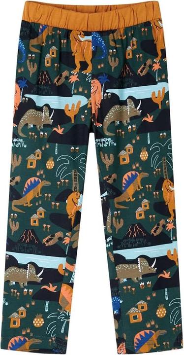 Produktbild vidaXL Kinderpyjama mit Langen Ärmeln Dunkelgrün 140,Material (140)