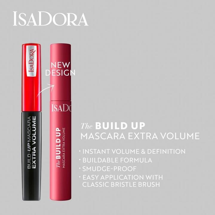 Produktbild Isadora Mascara The Build-Up Mascara Extra Volume 01 Super Schwarz / 10 ml (Super Black)