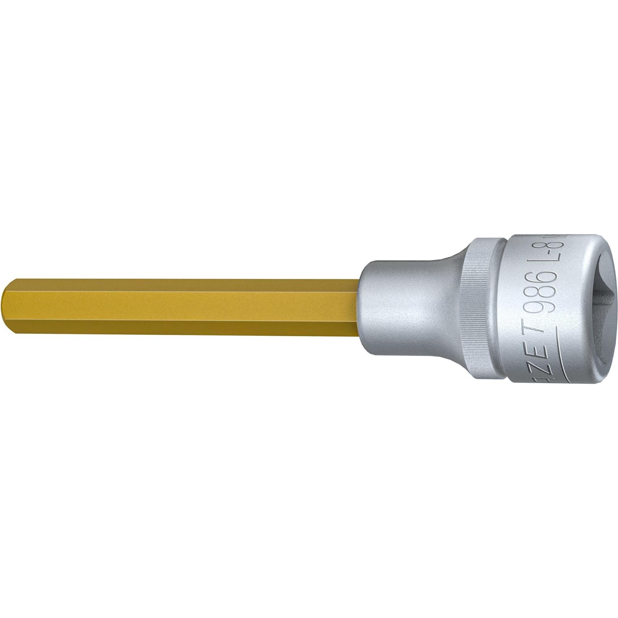 HAZET, Steckschlüssel + Stecknuss, Schraubendreher-Steckschlüsseleinsatz 986L-8 ∙ Vierkant12,5 mm (1/2 Zoll) ∙ Innen Sec...
