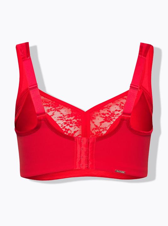 Actual product image Ulla Popken Lace Panel Underwire-Free Minimizer Bra (95 E)