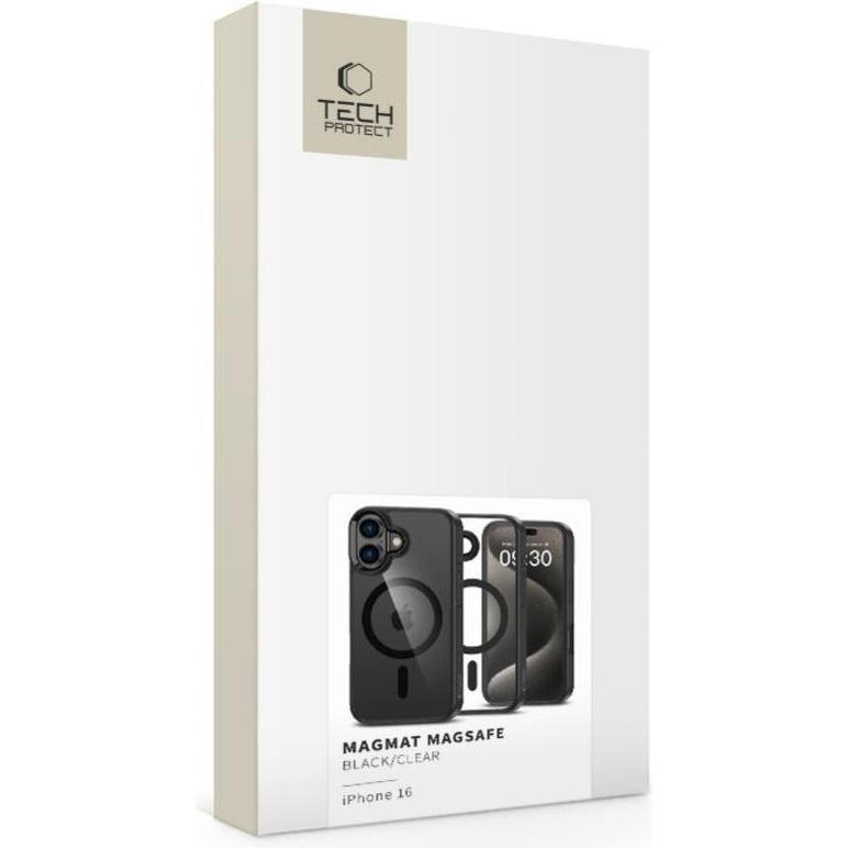 Thumbnail - Tech-Protect MagMat MagSafe iPhone 16 Case - Clear (Apple iPhone 16), Smartphone Hülle, Transparent
