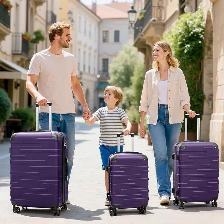 Actual product image Coolife 3-teiliges Hartschalen-Koffer-Set (93 l)