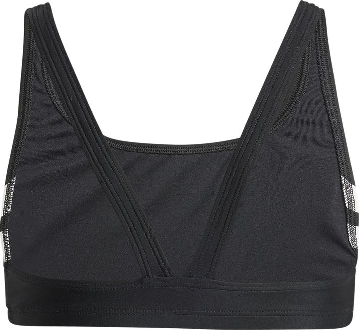 Actual product image adidas Girls 3-Stripes V-Back Bikini, Black/White, 13-14 Years (164)