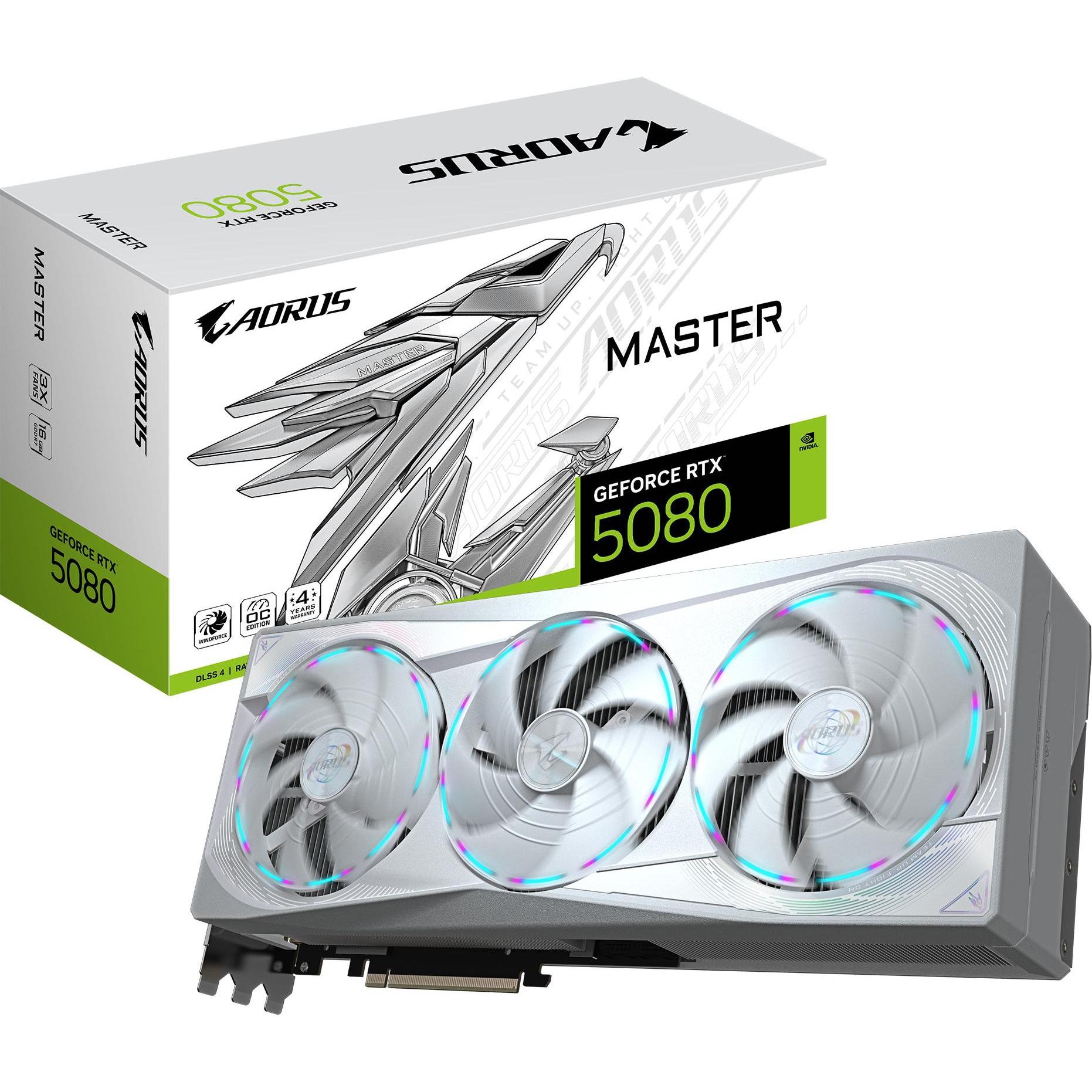 Gigabyte AORUS GeForce RTX 5080 MASTER ICE (16 GB), Grafikkarte