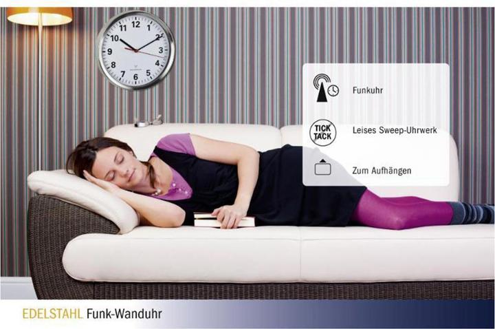 Produktbild TFA Funk-Wanduhr (22 cm)