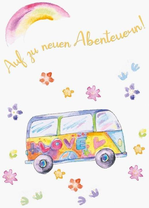 Actual product image ABC Abschiedskarte Hippiebus B6 (1 pcs.)