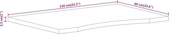 Actual product image vidaXL Schreibtischplatte (110 x 60 cm)