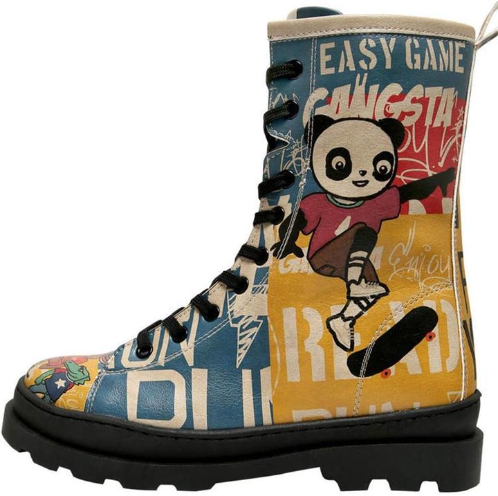 Actual product image Dogo Vegan Leather Multicolor Long Zip Boots (41)