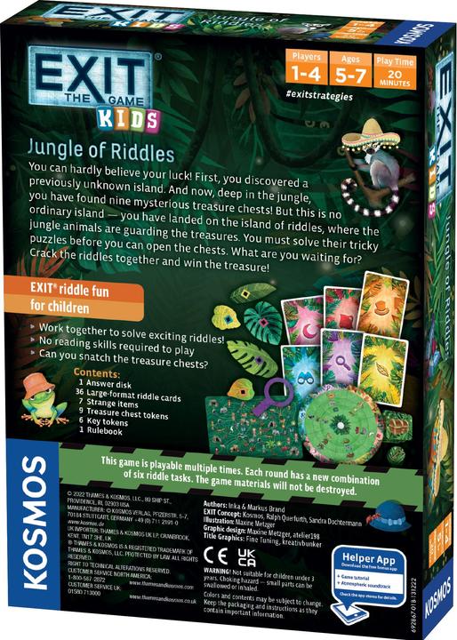 Productafbeelding Thames & Kosmos Exit Kids: De jungle van raadsels (EN) (KOS1813) (Engels, 1 - 4 Spelers)