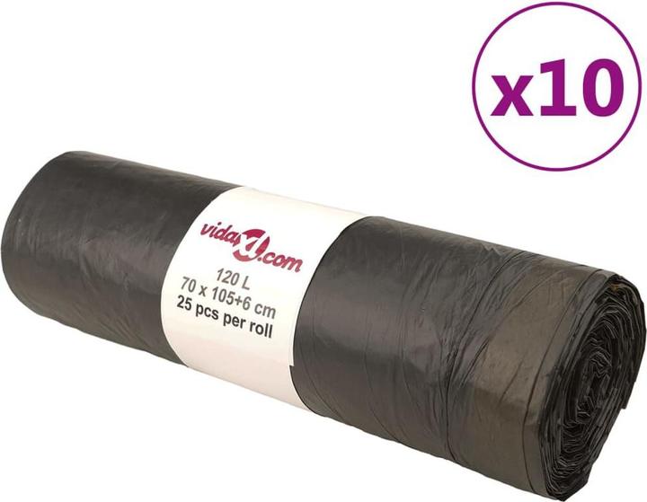 Produktbild vidaXL Müllbeutel mit Zugband (10x, 120 l)