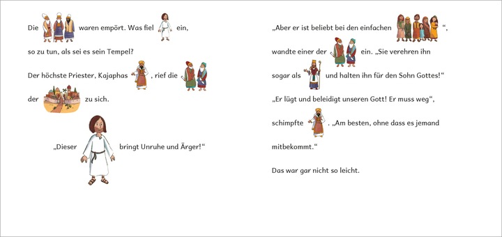 Produktbild Auf einem Esel nach Jerusalem... Die Ostergeschichte in Bildwörtern (Deutsch, Michaela Hanauer, Stefanie Messing, 2023)