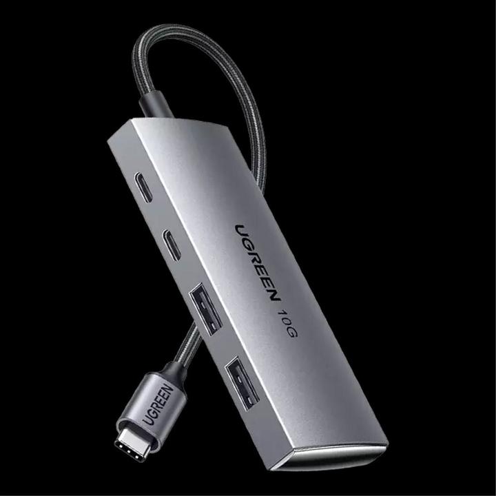 Image du produit Ugreen - Docking Station (30758) - Type-C to 2xUSB-A 3.1, 2xType-C, 10 Gbps - Gray (USB-C, 2 Ports)