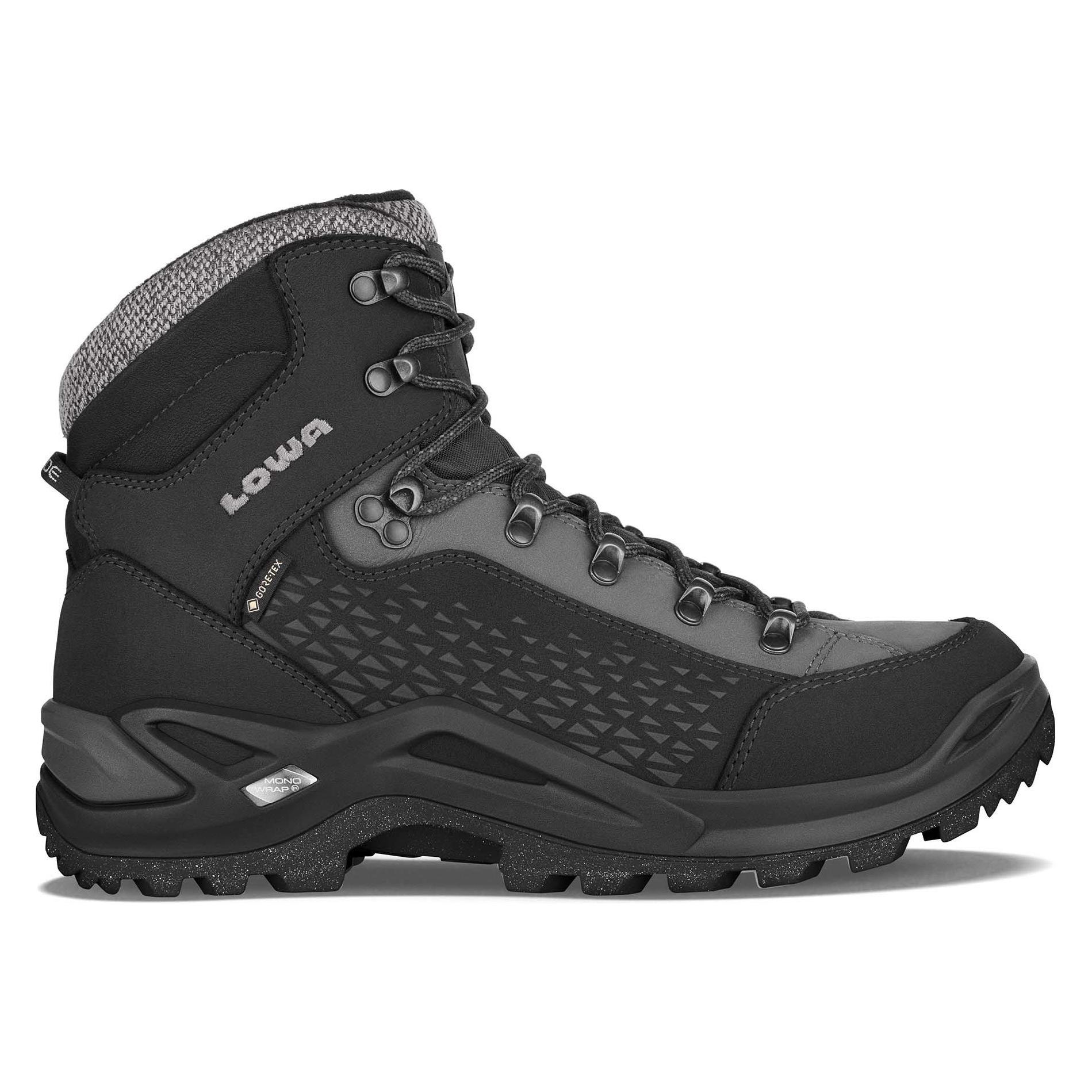 Lowa, Herren, Wanderschuhe, Renegade Warm Gore-Tex Mid (44), Schwarz