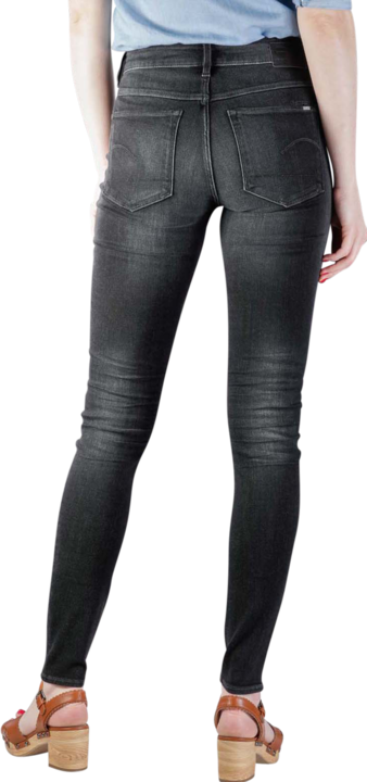 Actual product image G-Star 3301 High Skinny Jeans Superstretch worn in coal (W30/L30)