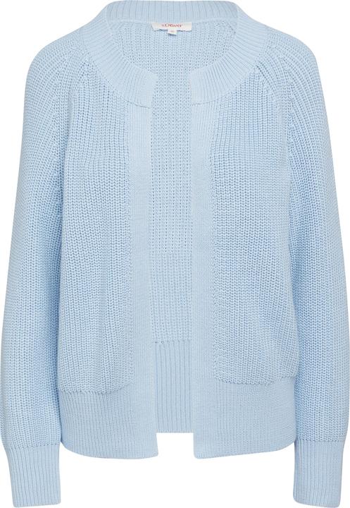 Produktbild s.Oliver Strickjacke Strickjacke mit Raglanärmeln und Rippbündchen (44)
