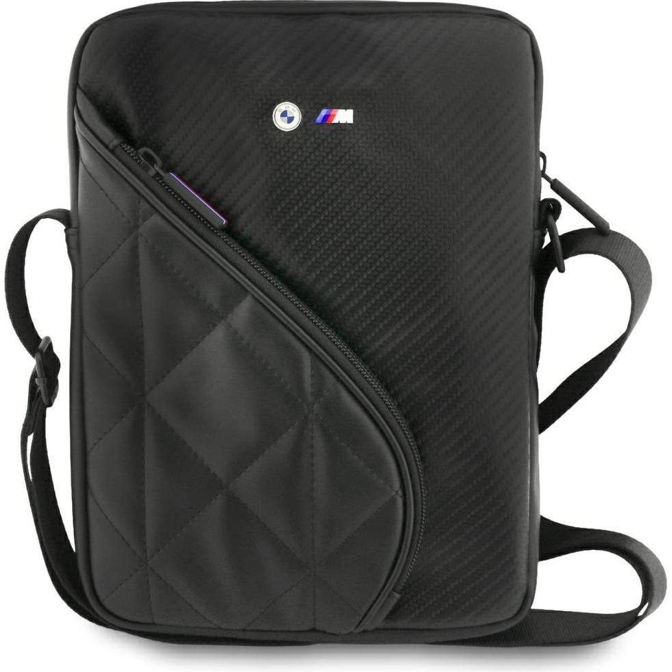 BMW Bag Carbon Pockets & Metal Logo 10" black (10"), Borsa per Notebook, Nero