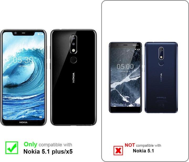 Actual product image Cadorabo Book Jeans Optics Cover (Nokia 5.1 Plus)